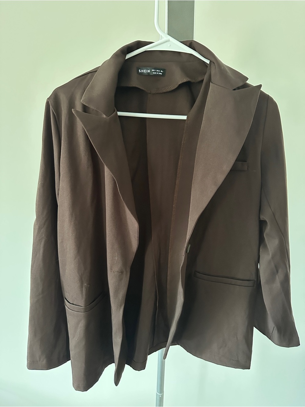 SHEIN Dark Brown Women's Tailored Blazer